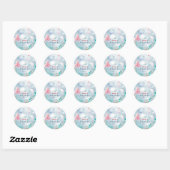 Waterverf onder het Baby shower Zee Ronde Sticker (Vel)