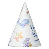 Waterverf Onder het Zee 1e verjaardagsfeestje Feesthoedjes (Links)