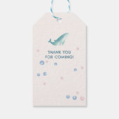 Waterverf Onder het Zee Baby shower Cadeaulabel (Achterkant)