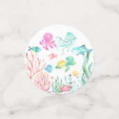 Waterverf Onder het Zee Baby shower Confetti (Kleine voorkant)