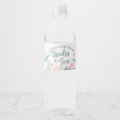 Waterverf Onder het Zee Baby shower Waterfles Etiket (Voorkant)