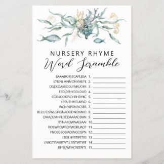 Waterverf Onder het Zee Jellyfish Nursery Rhyme Flyer