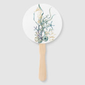 Waterverf Onder het Zee Kwallen Hand Fans Handwaaier (Achterkant)