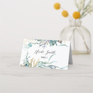 Waterverf Onder het Zee Kwallen Voedsel of Plaats Klantenkaartje