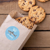 Waterverf onder het Zee Ocean Blue Sharks Ronde Sticker