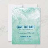 Waterverf onder palmbomen | Datum opslaan Save The Date (Voorkant)
