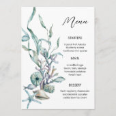 Waterverf Onder Zee Kwallen Koraalrif Menu (Voorkant)