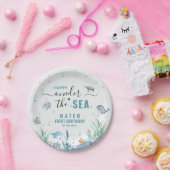 Waterverf One-der Het zee 1e verjaardag Papieren Bordje (Feest)