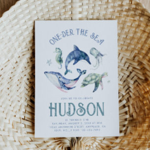 Waterverf One-der the Zee Uitnodiging