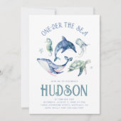 Waterverf One-der the Zee Uitnodiging (Voorkant)