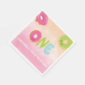 Waterverf ONE Donut gepersonaliseerde servetten (Hoek)