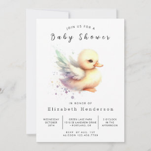Waterverf Online Duck Baby shower Kaart