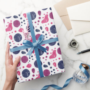 Waterverf onregelmatige poka Dots Pattern Wrapping Cadeaupapier