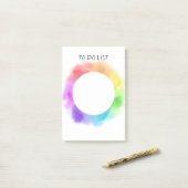 waterverf ontwerp aangepaste post it note (Op bureau)