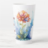 Waterverf ontwerp latte mok (Voorkant)