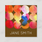 Waterverf ontwerp moderne, stijlvolle creatieve in vierkante visitekaartje (Voorkant)