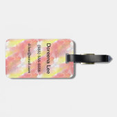 Waterverf ontwerpstructuur achtergrond bagagelabel (Achterkant horizontaal)