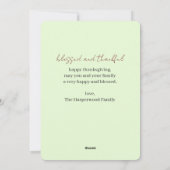 Waterverf Oogst herfst happy thanksgiving Feestdagenkaart (Achterkant)