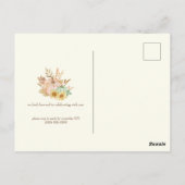 Waterverf oogst  Thanksgiving Briefkaart (Achterkant)