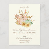 Waterverf oogst  Thanksgiving Briefkaart (Voorkant)