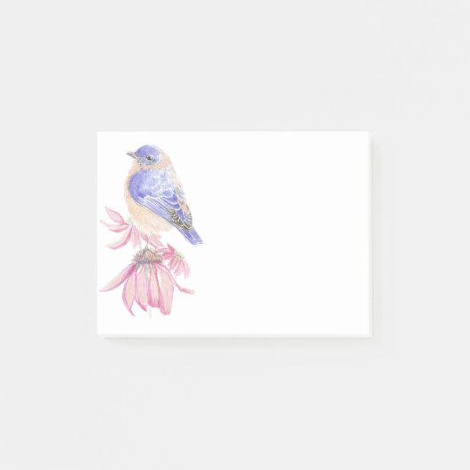 Waterverf Oostelijke Bluebird Blue Bird Art Post-it® Notes (Voorkant)