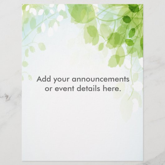 Waterverf op basis van lente flyer (Voorkant)