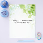 Waterverf op basis van lente flyer (Enkel)