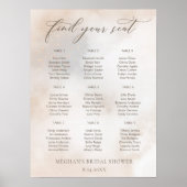 Waterverf op Cloud 9 Vrijgezellenfeest zitschema Poster (Voorkant)