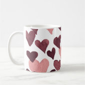 Waterverf op dag van de valentijn Harten - donkerr Koffiemok (Links)