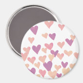 Waterverf op dag van de valentijn Harten - pastelr Magneet (Voorkant / Achterkant)