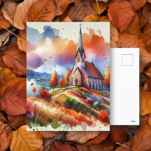 Waterverf op een Herfst dag   Herfstzegeningen Briefkaart