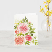 Waterverf op zaterdag Kaart Floral Design (Gele Bloem)