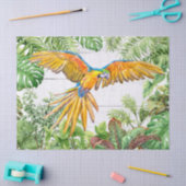 Waterverf Oranje blauwe papegaai Tissuepapier (Craft)