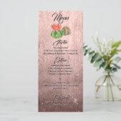 Waterverf Oranje Blooming Cactus perachy-brown Menu (Staand voorkant)