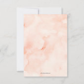 Waterverf Oranje Bruiloft Feest Bedankkaart (Achterkant)