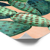 Waterverf Oranje Cactus Southwest Poster (Hoek)