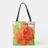 Waterverf Oranje Canvas tas (Achterkant)