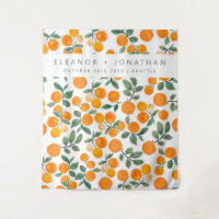 Waterverf Oranje Citrus Fotohokje Achtergrond