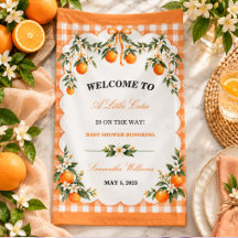 Waterverf Oranje Citrus Kleine Schat babyborrel