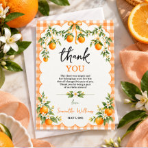 Waterverf Oranje Citrus Little Cutie baby shower