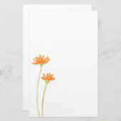 Waterverf Oranje Daisies Briefpapier (Voorkant / Achterkant)