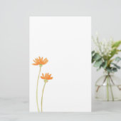 Waterverf Oranje Daisies Briefpapier (Staand voorkant)