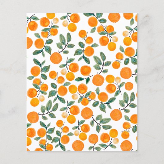 Waterverf Oranje fruit behalve datum (Achterkant)