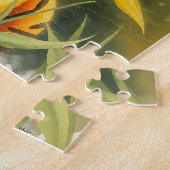 Waterverf Oranje & Groene Schattigee Tijger Kinder Legpuzzel (Zijkant)