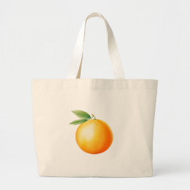 Waterverf Oranje Grote Tote Bag