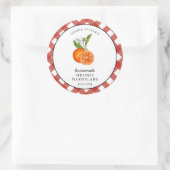 Waterverf Oranje Marmelade Jam pot  Ronde Sticker (Tas)