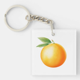 Waterverf Oranje Sleutelhanger
