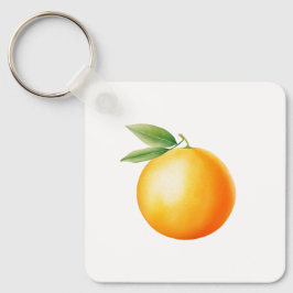 Waterverf Oranje Sleutelhanger
