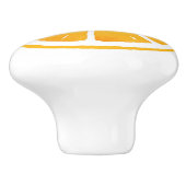 Waterverf Oranje slice Keramische Knop (Zijkant)