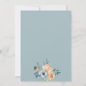 Waterverf Oranje Vrijgezellenfeest bloemen Kaart (Achterkant)